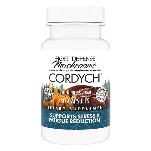 [BRSWIFQOA4DWECD6] Host Defense CordyChi Capsules - Energy & Immune Support Supplement - Cordyceps & Reishi Mushroom Supplement for Relaxation & Respiratory Support - Aids Against Tiredness - 30 Capsules (15 Servings)*
