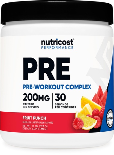 [BRSROHACC4NGACDL] Nutricost Pre-Workout Complex Powder (30 Servings, Fruit Punch) - with Beta-Alanine, Taurine & Amino Acids