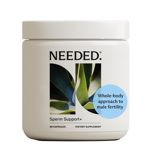 [BRSW2FA3DIPAKG36] Needed. Sperm Support - Fertility Supplements for Men - Clinically Studied Botanical Ingredients for A Whole Body Approach to Male Fertility - Prenatal Vitamins - 60 Capsules, 30 Day Supply