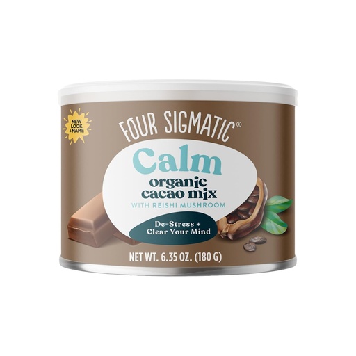 [BRSRMYITAUCWACTP] Four Sigmatic Mushroom Hot Cacao Mix with Reishi | Organic Reishi Mushroom with Cacao Powder | Stress Relief & Sleep Support | Vegan, Gluten-Free & Dairy-Free | 30 Serving Can