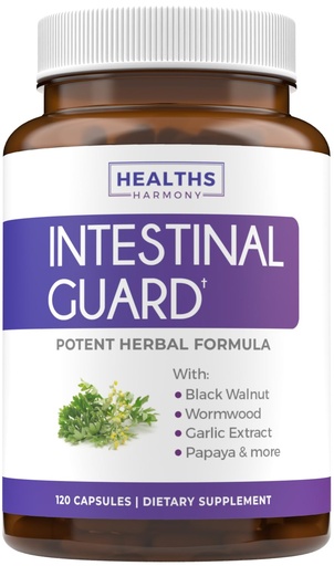 [BRSROAYBB5YA2YDU] Intestinal Guard (Non-GMO) Maintain Intestinal Health - Potent Natural Formula with Wormwood, Black Walnut, Goldenseal, Pau D'Arco, Clove, Garlic, More - All In One Supplement -120 Capsules (No Pills)