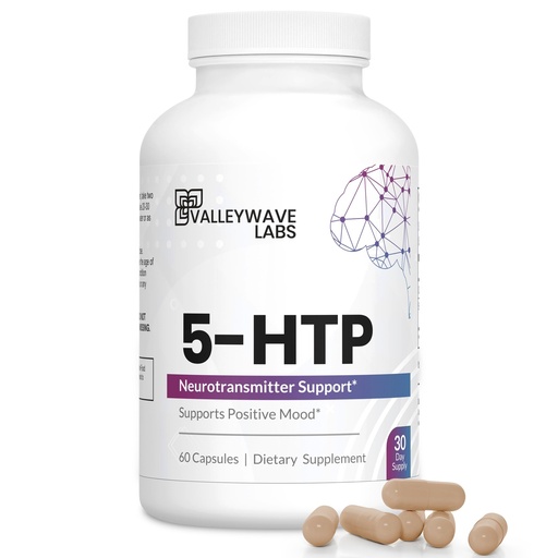 [BRSROCAZBEBBYG3O] 5-HTP - 200mg 5HTP Supplement (5-Hydroxytryptophan) to Support Mood Plus Sleep*, Stress Relief*, 60 Capsules - 30 Day Supply, Made in USA