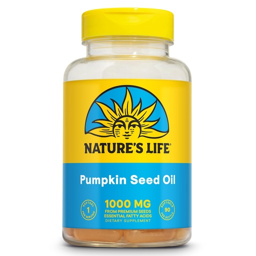 [BRSWIYIGCB6RKFDC] Nature's Life Pumpkin Seed Oil Supplement - Source of Omega 3 6 Essential Fatty Acids and Antioxidants - Cold Pressed from Organic Pumpkin Seeds - Vegan, 60-Day Guarantee, 90 Servings, 90 Softgels
