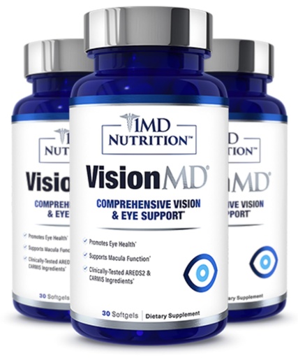 [BRSROBACOQIQ4ADL] 1MD Nutrition VisionMD Eye Vitamin CARMIS - with Lutein & Zeaxanthin | Supports Vision Health, Everyday Eye Strain, & Occasional Dry Eye | 90 Softgels (3-Pack)