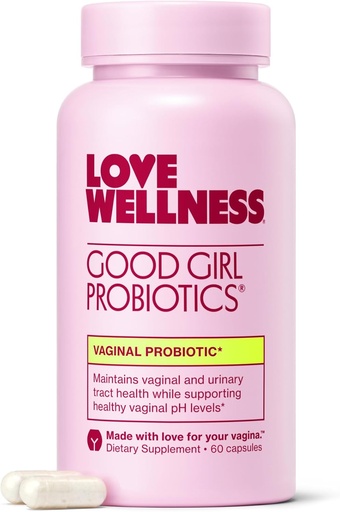 [BRSWGBQKCN4BUDQ4] Love Wellness Good Girl Probiotics | Women’s Vaginal Health & pH Balance Supplement | Probiotic for Urinary Tract, Yeast, Odor & Immune Support | Gluten-Free | 30-Day Supply