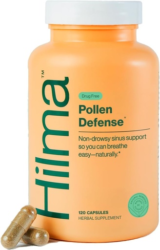 [BRSWYEL6O5YRO3T5] Hilma Natural Sinus Support, Pollen və Dust w / Butterbur, Stinging Nettles və Spirulina, Non-Drowsy, Organic, Klinik Proven Materialları, 120 Vegan Capsules