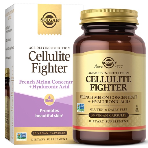 [BRSRAYY3B4MW2GY2] Solgar Cellulite Fighter Skin Vitamin and Mineral Supplement, Support Smooth Skin with French Melon Concentrate, Hyaluronic Acid and Vitamin C Supplement, Age-Defying Nutrition for Women, 30 Servings