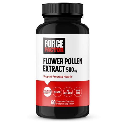 [BRSROAYEB5YG2E3O] Force Factor Flower Pollen Prostate Support Supplement for Men’s Health, Prostate Health Supplement, 500mg Flower Pollen Capsules, Vegan, No Gelatin, Non-GMO, 60 Capsules