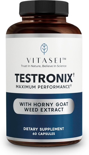 [BRSRMYYFCNYGKYLA] VITASEI Testronix Supplement - Energy and Muscle Supplements for Health - 60 Capsules