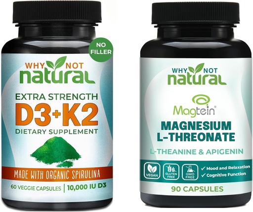 [BRSRAYYOCUJWK3T2] Why Not Natural Magnesium L-Threonate Complex and Vitamin D3K2