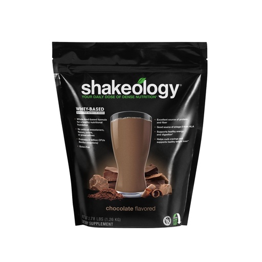 [BRSRMGIKCUCWCA3B] Shakeology Whey Protein Powder Blend - Gluten Free, Superfood Protein Shake with Vitamins and Minerals - Helps Support Healthy Weight Loss, Lean Muscle Support, Gut Health - Chocolate, 30 Servings