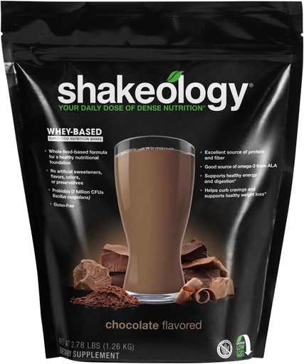 [BRSRMGIKCUCWCA3B] Shakeology Whey Protein Powder Blend - Gluten Free, Superfood Protein Shake with Vitamins and Minerals - Helps Support Healthy Weight Loss, Lean Muscle Support, Gut Health - Chocolate, 30 Servings