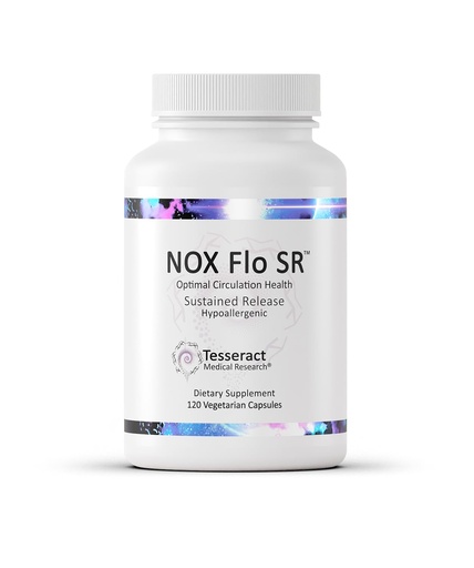[BRSRAHY5C4PW2HIZ] Tesseract NOX Flo SR Nitric Oxide Booster, Vascular Health Supplement, 120 Capsules, Sustained-Release L Citrulline, Coenzyme Q10 & R Lipoic Acid, Circulation & Blood Pressure Support, Hypoallergenic