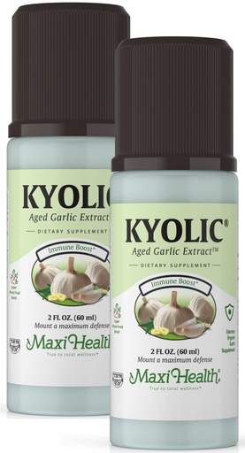 [BRSWIYAKCUOQYEQV] Kyolic Aged Garlic Extract Liquid - Odorless Garlic Supplements - Organic Kyolic Garlic - Organic Garlic Supplements for Heart Health (2 Pack)