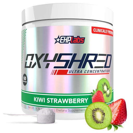 [BRSWGBAHCN7G23DU] EHP Labs OxyShred Pre Workout Powder - Preworkout Powder with L Glutamine & Acetyl L Carnitine, Energy Boost Drink - Kiwi Strawberry, 60 Servings