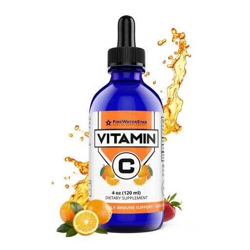 [BRSWYHYPB4HWGFIU] Liquid Vitamin C - 4oz - 120 Servings - Organic, Non-GMO - Adults and Kids - 99% Pure Ascorbic Acid - VIT C Drops - Bioactive Vitamin C Liquid - Immune Support, Skin Health, Antioxidants