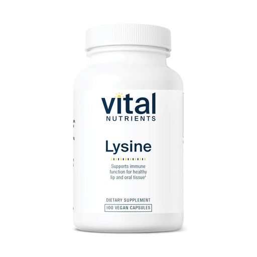 [BRSWIYQTOQOQEGAV] Vital Nutrients Lysine - Lysine Supplement Supports Healthy Lip and Oral Tissue - Immune Support Supplement Promotes Calcium Absorption - Gluten, Dairy, Soy Free - Non-GMO - 100 Capsules