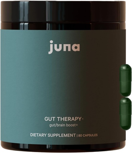 [BRSROCD6BMARG2QU] Juna Gut Terapi - Avanceret Hjerne & Gut Health Support med Prebiotic & Probiotika - Forbedret Mood, Opmærksomhed & Energi - Understøtter hukommelse, Focus & Mental Clarity - Brændstof Kognitiv ydeevne (80 Caps)