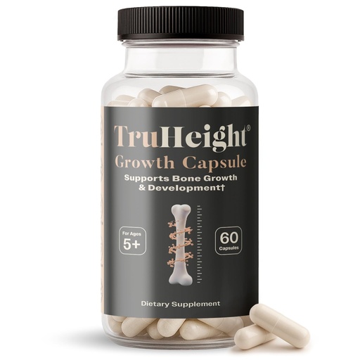 [BRSWYHY6A56RY3TZ] TruHeight Growth Capsules - Tall Nutrition for Natural Growth Supplement for Kids & Teens - Pediatric Vitamin D, K, Calcium & Ashwagandha - Bone Strength - Kids Vitamins D3 K2 Pills, Taller Ages 5+