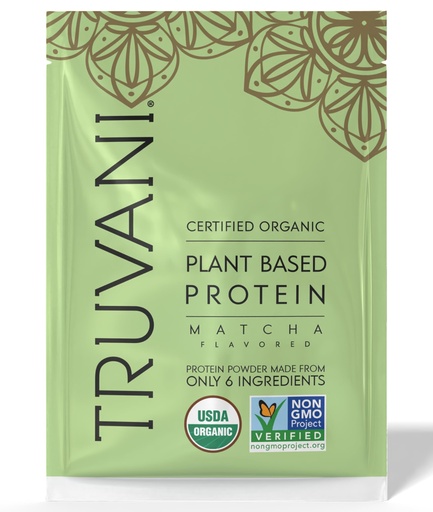 [BRSROZYHC4DQEETK] Truvani Vegan Pea Protein Powder | Matcha | 20g Organic Plant Based Protein | 1 Serving | Keto | Gluten & Dairy Free | Low Carb | No Added Sugar