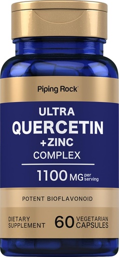 [BRSWIFDQAYPAI2LG] Piping Rock Quercetin Zinc Complex | 1100 mg | 60 capsule | Non OGM, Gluten Free Supplement