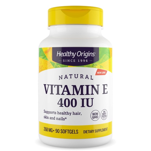[BRSWIYQPB4ABGEA7] Healthy Origins Vitamin E 400 IU (268 mg), 90 Liquid Softgels - Natural Mixed Tocopherols (d-Alpha, d-Beta, d-Gamma, d-Delta) - Supports Cardiovascular Health, Immune Function & Skin Cellular Support