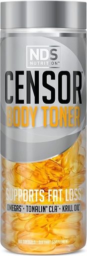 [BRSWKEABCEEBQADU] Censor - Fat Loss and Body Toner with CLA, Fish Oil, Safflower and Omega 3-6-9 Blend - Dietary Supplement for Improved Energy, Metabolism and Health - 180 Softgels