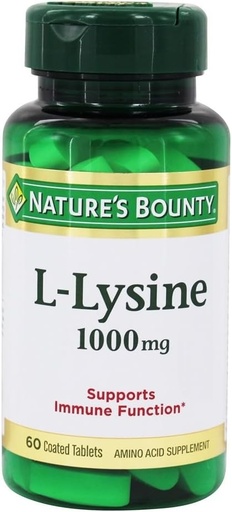 [BRSWIYQZCF5GCFD6] Nature's Bounty L-Lysine, 1000mg, 60 Tablets