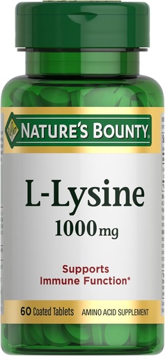 [BRSWIYQZCF5GCFD6] Nature's Bounty L-Lysine, 1000mg, 60 Tablets