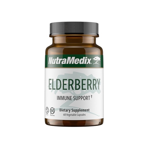 [BRSWYFAKCUNQYHLO] NutraMedix Elderberry Antioxidants Supplement Capsules - Elderberry Extract to Promote a Healthy Inflammatory Response, Daily Immune Support, and Bowel Health (60 Capsules)