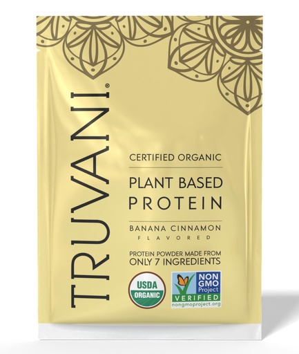 [BRSWYBDROR6BMGTF] Truvani Vegan Pea Protein Powder | Banana Cinnamon | 20g Organic Plant Based Protein | 1 Serving | Keto | Gluten & Dairy Free | Low Carb | No Added Sugar