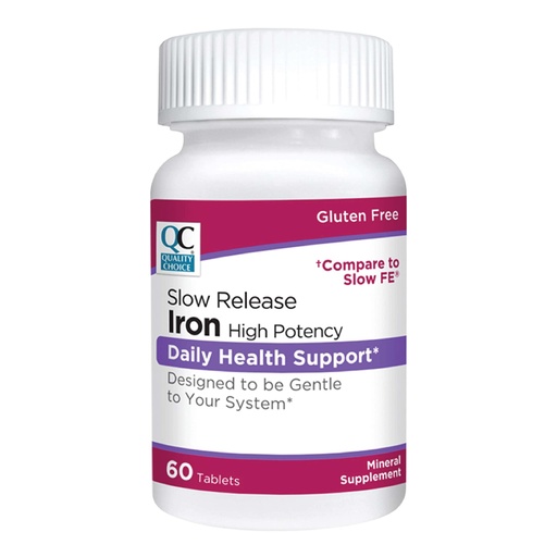 [BRSWGZI7OJ6QICTB] Quality Choice Iron High Potency Slow Release Tablets, 45mg, 60 Tabets Each