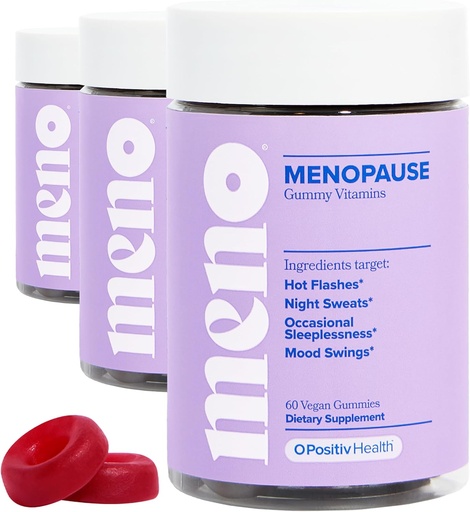 [BRSRAZYOO4CBM2QU] O Postiv MENO Gummees for Menopause, 30 Servings (Pack of 3) - Hormone- Free tartozékok Nők Fekete Cohosh & Ashwagandha KSM- 66 - Segít levezetni Hot Flash, Night Sweats, & Mood Swings