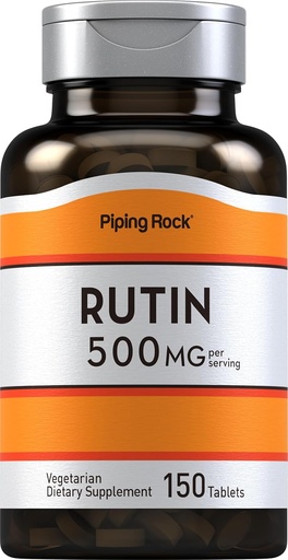 [BRSWIFDQAV4AKGTO] Piping Rock Rutin 500mg | 150 Tablets | Vegetarian, Non-GMO, Gluten Free Supplement