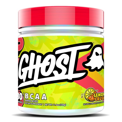 [BRSW2CQOC4MBU2T7] GHOST BCAA Powder Amino Acids Supplement, Lemon Crush - 30 Servings - Sugar-Free Intra, Post & Pre Workout Amino Powder & Recovery Drink, 7G BCAA