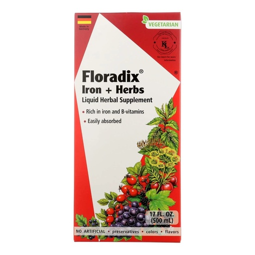 [BRSWYBQLDIOWKD3F] Floradix, Iron Herbs, 17 Fl Oz