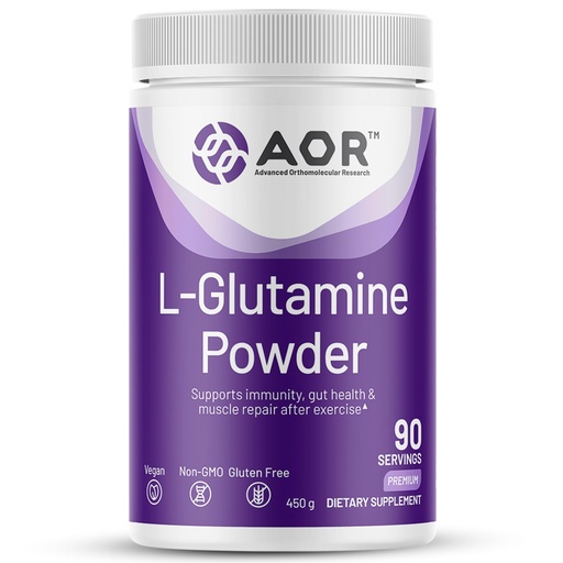 [BRSRM2YPPN7RMFDU] AOR L-Glutamine Powder 5000mg, 450g (90 Servings) – Clean Amino Acid for Active Lifestyles & Daily Wellness Support, Product of Canada