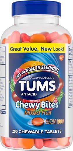 [BRSRM2T3CB5A4HQ3] TUMS Chewypicks Chewable Antacid tetes per a l'ajuda de l' Ultra Warnel, genial per a una BBQ- Frutx - 200 Compte