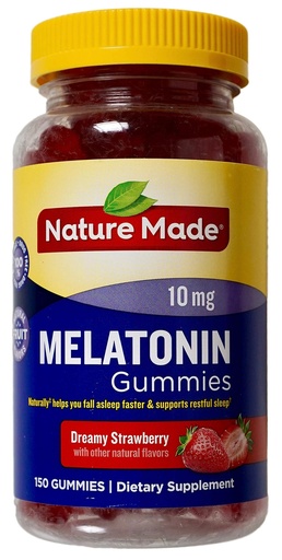 [BRSWYZ3QBUDRQD36] Nature Made Melatonin 10mg Dreamy Strawberry Natural Flavors, 150 Gummies