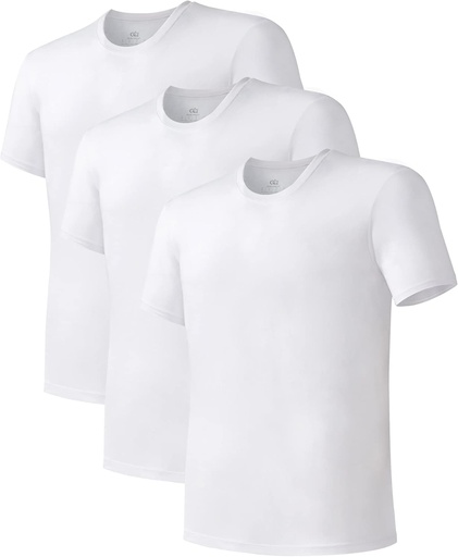 [BRSRABT7DICQGCL6] David ARCHY Men's Undershirt Bamboo Rayon Moisture-Wicking Crewneck T-Shirts Stretch Tees for Men, 3 edo 5 Pack