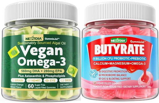 [BRSRAGQOCJ5RQDY7] Vegan 오메가 3 Gummies + Butyrate Gummies 설탕 무료