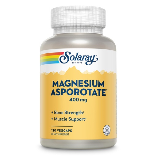 [BRSWIYTYOEDR4GA5] Solaray Magnesium Asporotate 400 mg, Aspartate, Orotate & Citrate Complex, Healthy Heart, Muscle, Nerve & Circulatory Function Support 180ct (60 Servings, 120 VegCaps)