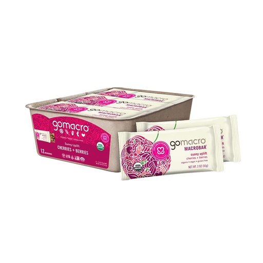 [BRSWIY36CZYAEETA] GoMacro MacroBar Organic Vegan Snack Bars - Cherries + Berries (2.0 Ounce Bars, 12 Count)