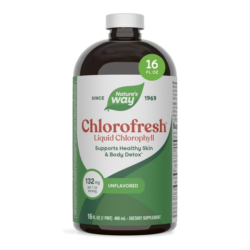 [BRSWIYYMOMPBAHTC] Nature's Way Chlorofresh Liquid Chlorophyll, Chlorophyllin Copper Complex, Internal Deodorant Supplement, Supports Healthy Skin and Detox Pathways*, Unflavored, 16 fl oz