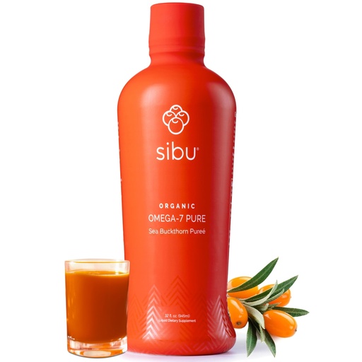 [BRSWIEYNCZ7QEFD6] sibu Omega-7 Pure, 100% Pure Sea Buckthorn Juice (32 oz) USDA Organic | 650mg Omega-7 per ounce. Supports skin, hair and nail health. Supports heart and eye health. Potent antioxidants.