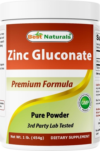 [BRSW2YY6DIJWO3LL] Best Naturals Zinc Gluconate Pure Powder 1 Pound