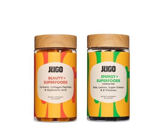 [BRSRA237CF5BSHTF] JUGO Beauty + Energy Gummies Bundle – Collagen, Biotin & Vitamin B12 – Supports Hair, Skin, Nails & Natural Energy – Plant-Based & Gluten-Free