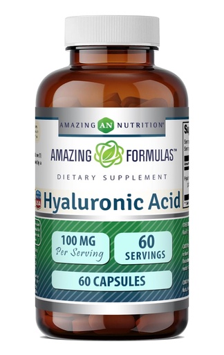 [BRSRMYL7CIIGOCDL] Amazing Formulas Hyaluronic Acid 100 Mg Supplement | Capsules | Non-GMO | Gluten-Free | Made in USA (1 Pack, 60 Count)
