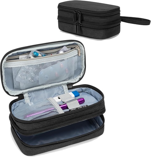 [BRSROGDQOEJRSC37] Trunab Portable Travel Bag with Weekly Pill Box Organizer 2 Times a Day, Pill Case for Pills, Vitamin, Fish Oil, Supplements Holder