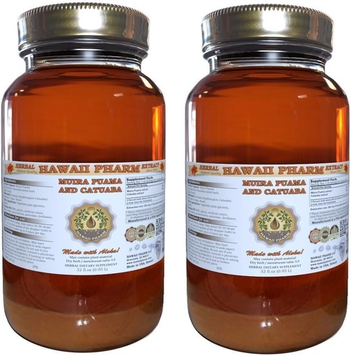 [BRSWIHQKPIHAKHTM] Muira Puama and Catuaba Liquid Extract Supplement Tincture Supplement 2x32 oz